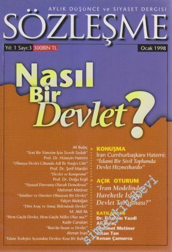 Sözleşme Aylık Düşünce Ve Siyaset Dergisi - Dosya: Nasıl Bir Devlet? - Sayı: 3    1  Ocak