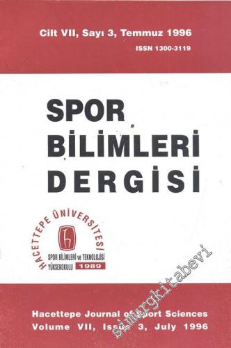 Spor Bilimleri Dergisi - Cilt: 7, Sayı: 3, Temmuz 1996