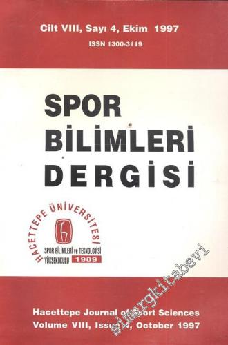 Spor Bilimleri Dergisi - Cilt: 8, Sayı: 4, Ekim 1997