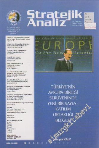 Stratejik Analiz Dergisi - Dosya: Türkiye'nin Avrupa Birliği Serüvenin