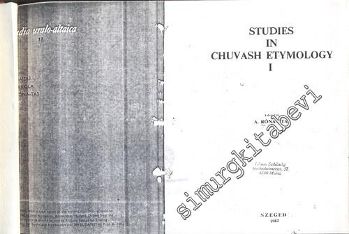 Studies In Chuvash Etymology 1 FOTOKOPİ -