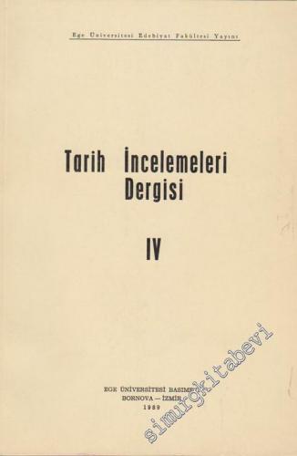 Tarih İncelemeleri Dergisi - Sayı: 4