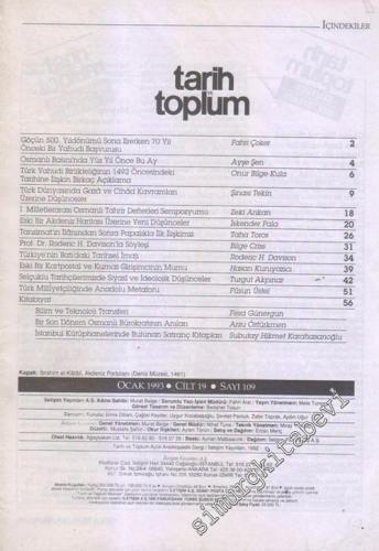 Tarih ve Toplum: Aylık Ansiklopedik Dergi  - Sayı: 109,   19    Ocak 1993