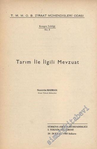 Tarım ile İlgili Mevzuat -