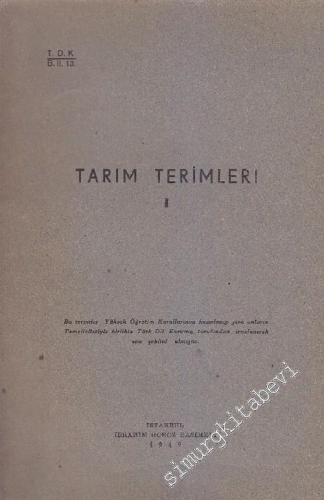 Tarım Terimleri 1 -        1949