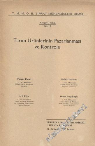 Tarım Ürünlerinin Pazarlanması ve Kontrolu -