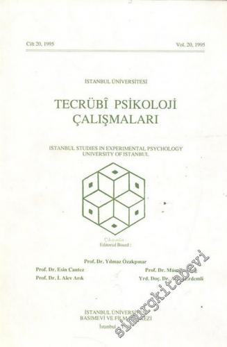Tecrübi Psikoloji Çalışmaları İstanbul Üniversitesi - Cilt: 20