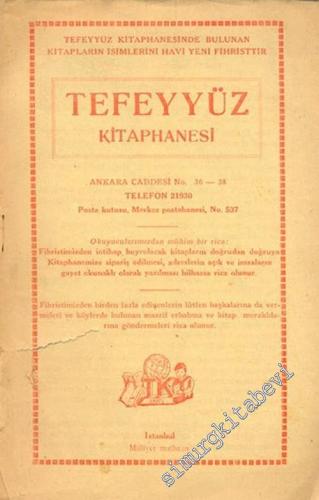 Tefeyyüz Kitaphanesi: Tefeyyüz Kitaphanesinde Bulunan Kitaplarını Havi