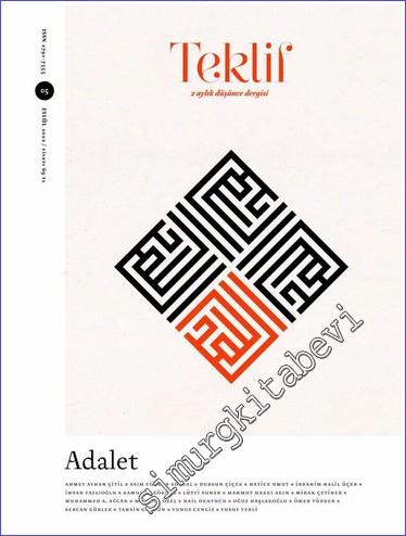 Teklif Dergisi - Adalet - Sayı: 5      Eylül 2022