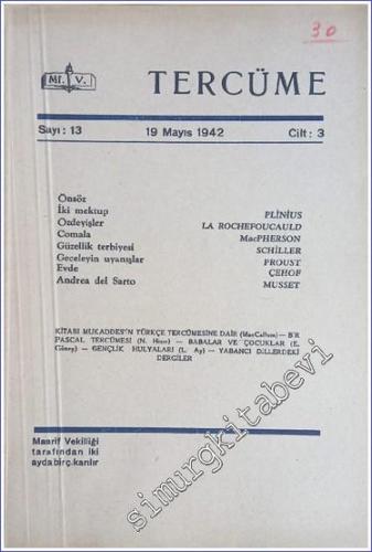Tercüme Dergisi - Sayı: 13 Cilt: 3 Mayıs