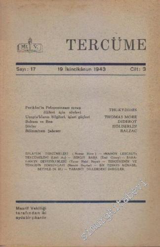 Tercüme Dergisi - Sayı: 17-19   Cilt: 3    İkincikanun 1943