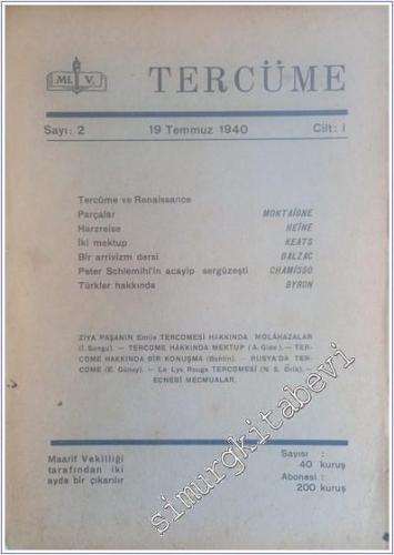 Tercüme Dergisi - Sayı: 2 Cilt: 1 Temmuz