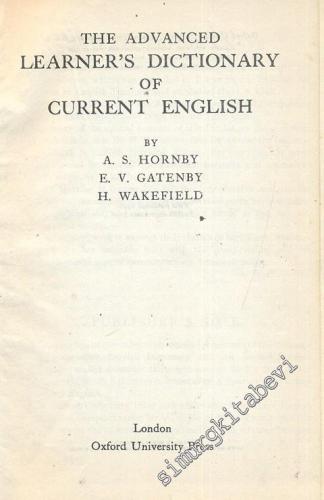 The Advanced Learner's Dictionary of Current English -