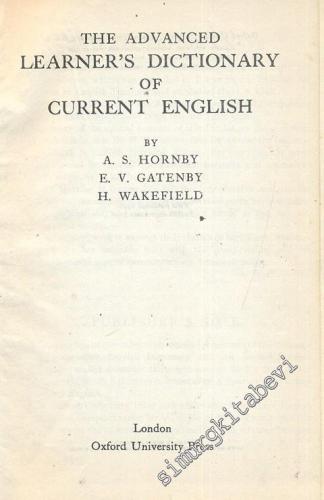 The Advanced Learner's Dictionary of Current English