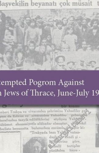 The Attempted Pogrom Against Turkish Jews of Thrace June - July 1934 -
