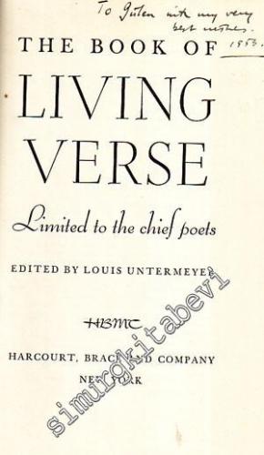 The Book of Living Verse : Limited to the Chief Poets -