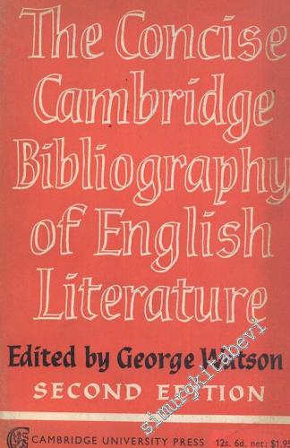 The Concise Cambridge Bibliography of English Literature (600-1950)
