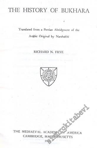 The History of Bukhara FOTOKOPİ -