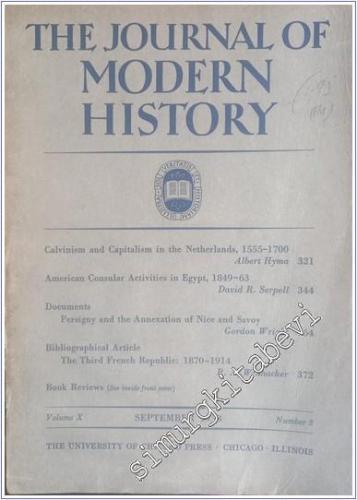 The Journal Of Modern History - Sayı: 3 -  Vol: 10      September 1938