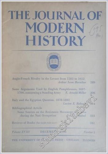 The Journal Of Modern History - Sayı: 4 - Vol: 18      December 1946