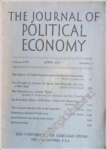 The Journal of Political Economy - Sayı: 2 Volume: LXV April