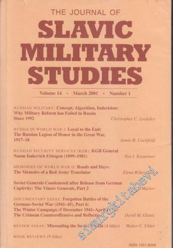 The Journal of Slavic Military Studies - Volume 14, No: 1, March 2001