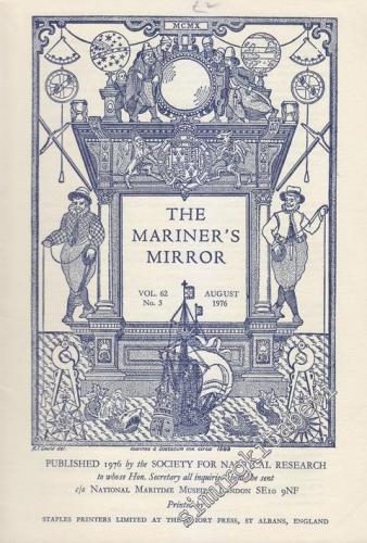 The Mariner's Mirror - No: 3  Vol: 62     August