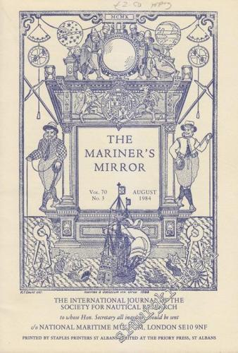 The Mariner's Mirror - No: 3 Vol: 70 August