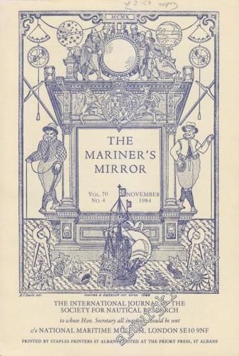 The Mariner's Mirror - No: 4 Vol: 70 November