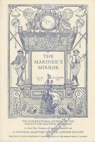 The Mariner's Mirror - Vol: 68 No: 4 November