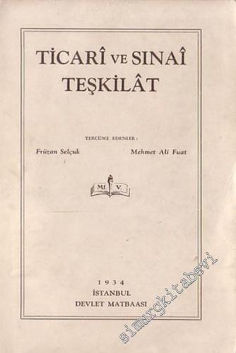 Ticari ve Sınai Teşkilat -        1934