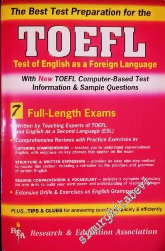 TOEFL (REA) - The Best Test Prep for the Test of English as a Foreign 