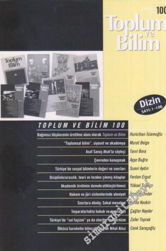 Toplum ve Bilim : Dizin 1-100 - Sayı: 100       2004