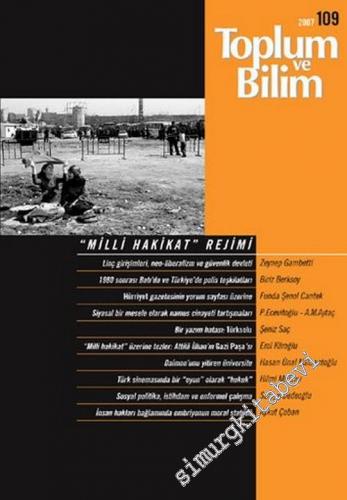 Toplum ve Bilim - Üç Aylık Dergi, Dosya: " Milli Hakikat " Rejimi - Sa