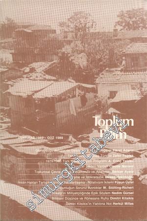 Toplum ve Bilim - Üç Aylık Dergi - Sayı: 46 / 47, Yaz      Yaz, Güz