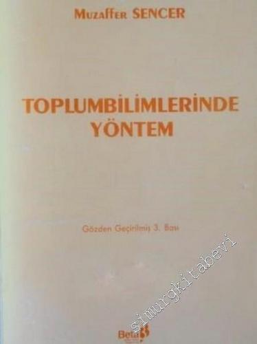 Toplumbilimlerinde Yöntem