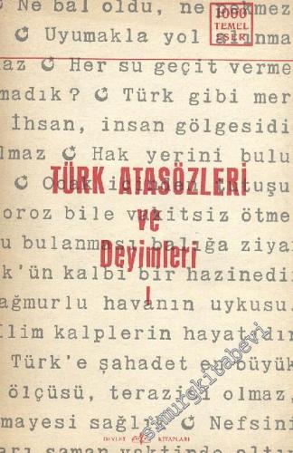 Türk Atasözleri ve Deyimleri 1