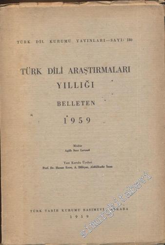 Türk Dili Araştırmaları Yıllığı Belleten 1959 - Yıl: 1959       1959