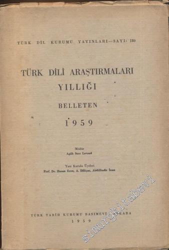Türk Dili Araştırmaları Yıllığı Belleten 1959 - Yıl: 1959