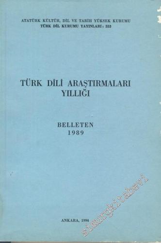 Türk Dili Araştırmaları Yıllığı, Belleten 1989 -        1994