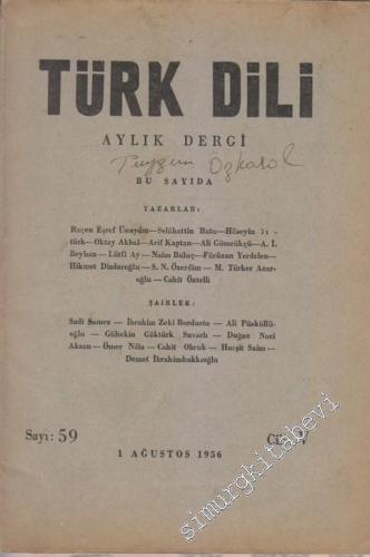 Türk Dili Aylık Dergi - Sayı: 59  V    Ağustos