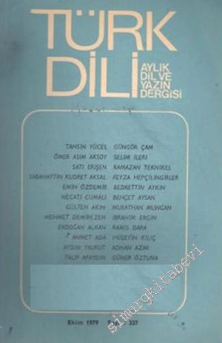 Türk Dili Aylık Dil Dergisi - 337 XL 29 Ekim