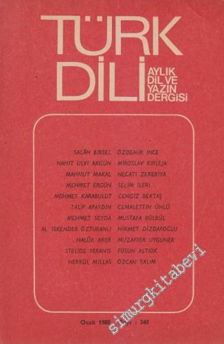 Türk Dili Aylık Dil Dergisi - 340 XLI 29 Ocak