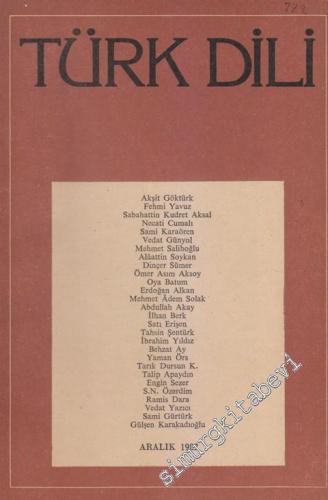 Türk Dili Aylık Dil Dergisi  - 372  XLV  32  Aralık