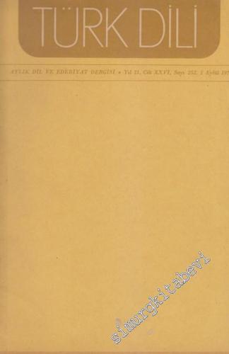 Türk Dili Aylık Dil ve Edebiyat Dergisi - 252 24 21 Eylül