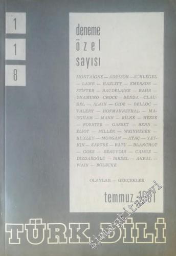 Türk Dili Aylık Dil ve Yazın Dergisi Deneme Özel Sayısı - Sayı: 118 Te