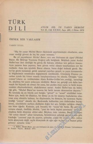 Türk Dili Aylık Dil ve Yazın Dergisi  - Sayı: 289  XXXII  Yıl: 25  Ekim
