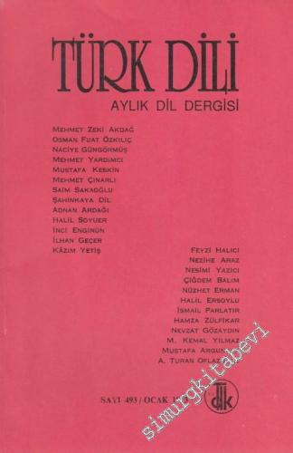 Türk Dili Dil ve Edebiyat Dergisi - 493 Ocak