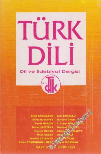 Türk Dili Dil ve Edebiyat Dergisi - Sayı: 514 Ekim