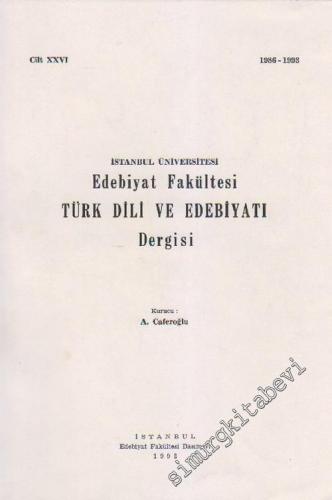 Türk Dili ve Edebiyatı Dergisi - 1986-1993  26     1993